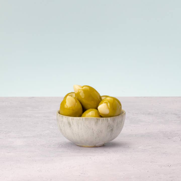 The French Farm - Wholesale Olives - Triana Olivas Garlic stuffed Gordal Olives 9.88oz3