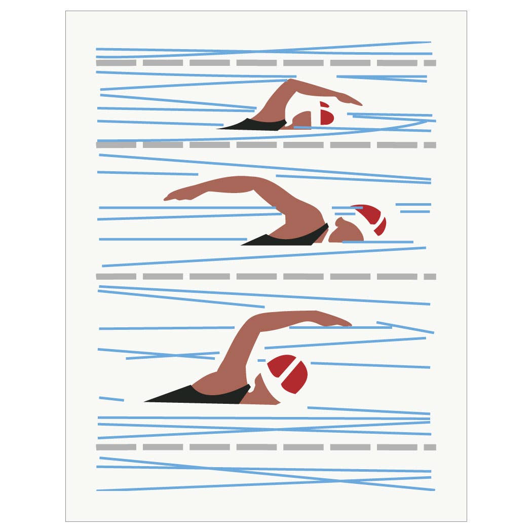 Fridgedoor - Wholesale Magnet - 2.5'' x 3.5'' Swim Lanes Swim Race Magnet0