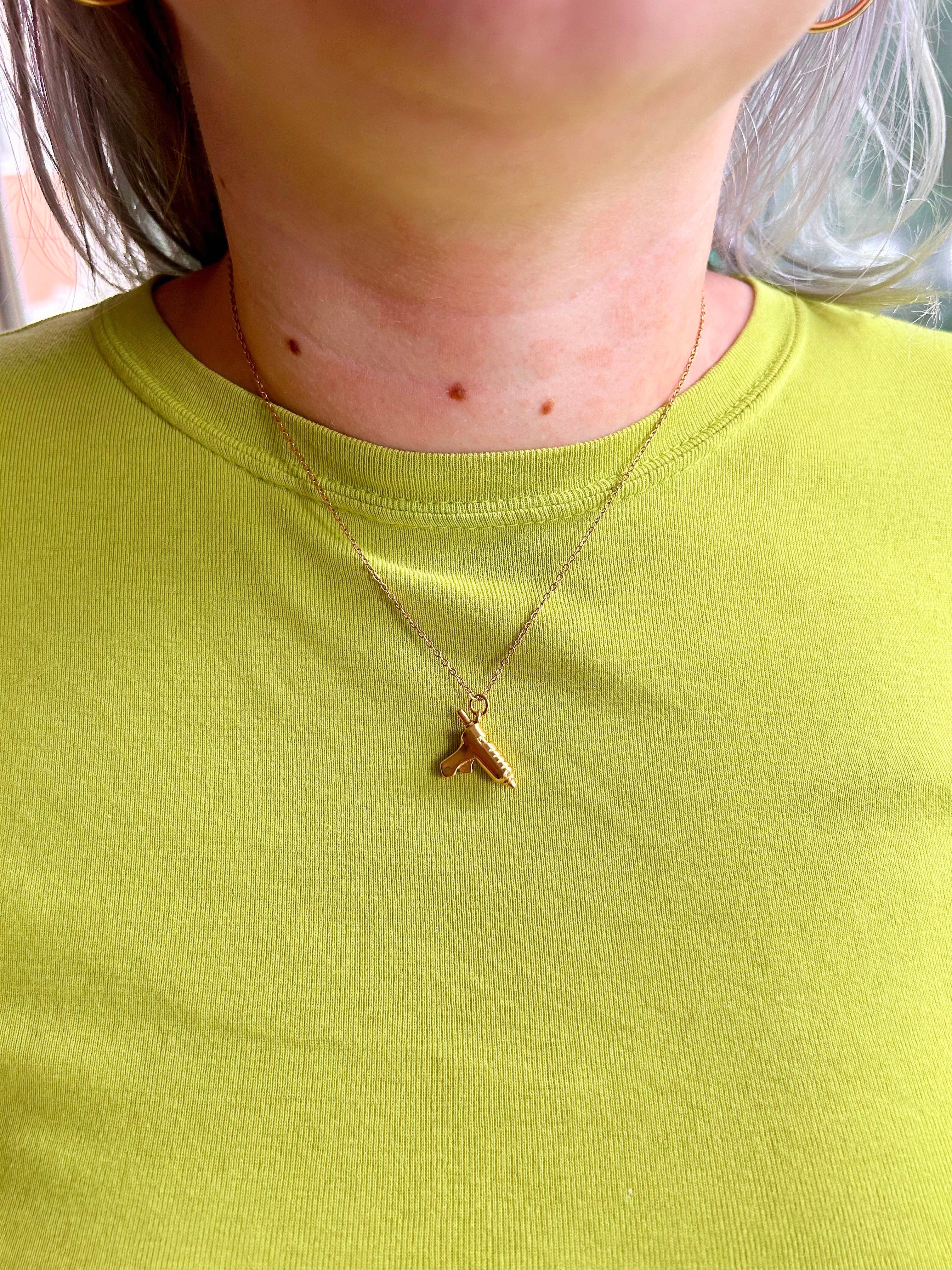 The Peach Fuzz – Großhandel Kette mit Anhänger/Charm – Halskette mit Heißklebepistole9