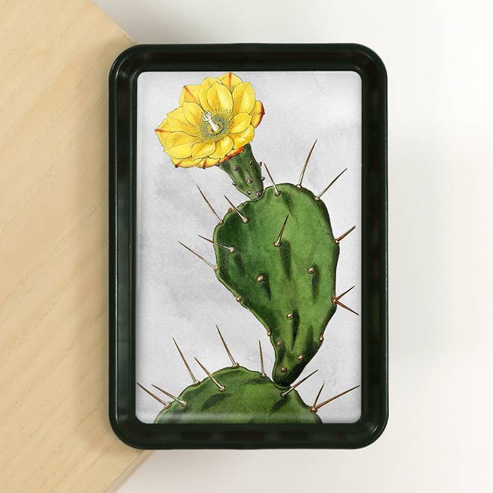 Cactus Flower Desert Succulent Garden Classic Tray for wholesale by Lucy Lu Designs