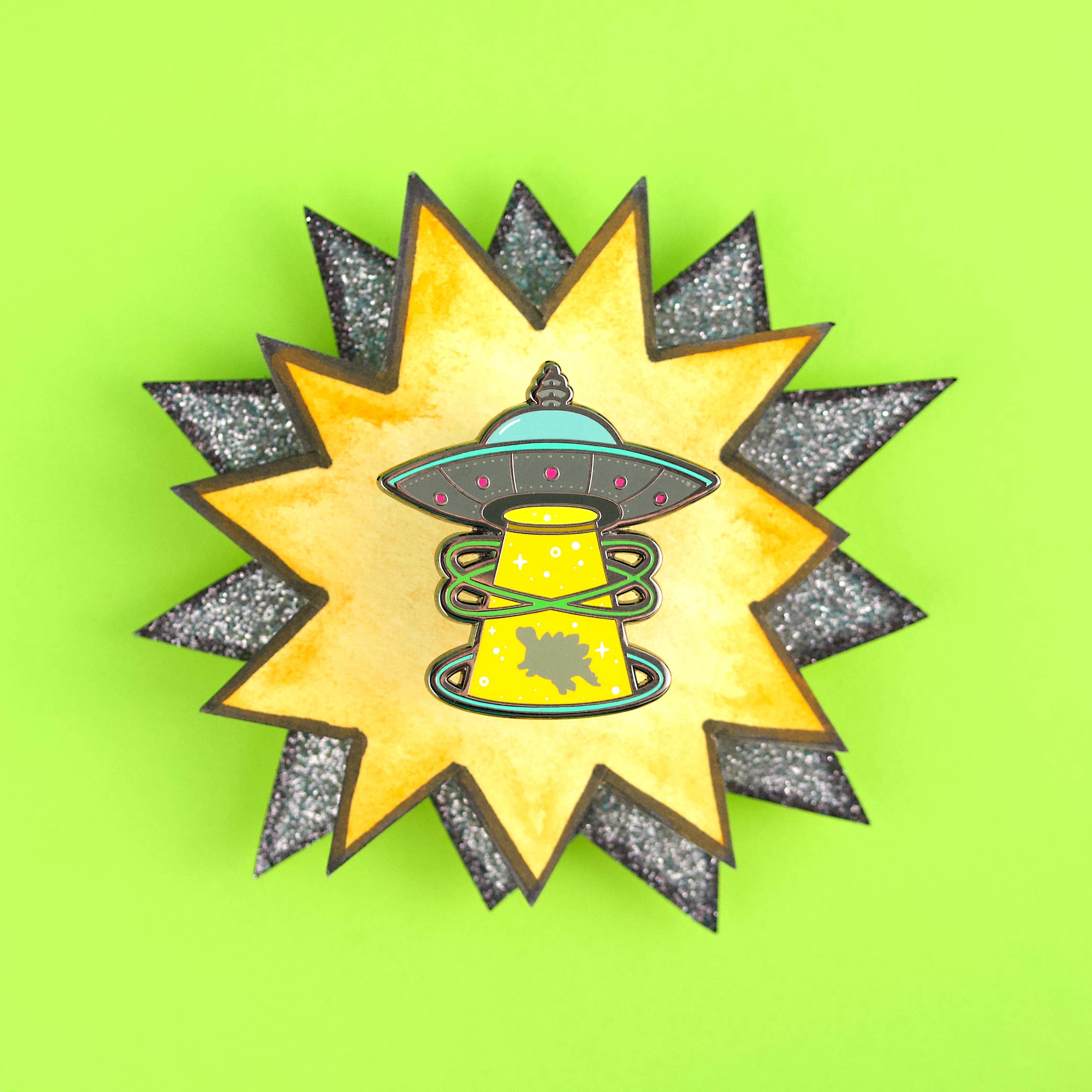 LuxCups Creative – wholesale Lapel pin/button – Stego UFO Pin (ON SALE!)5