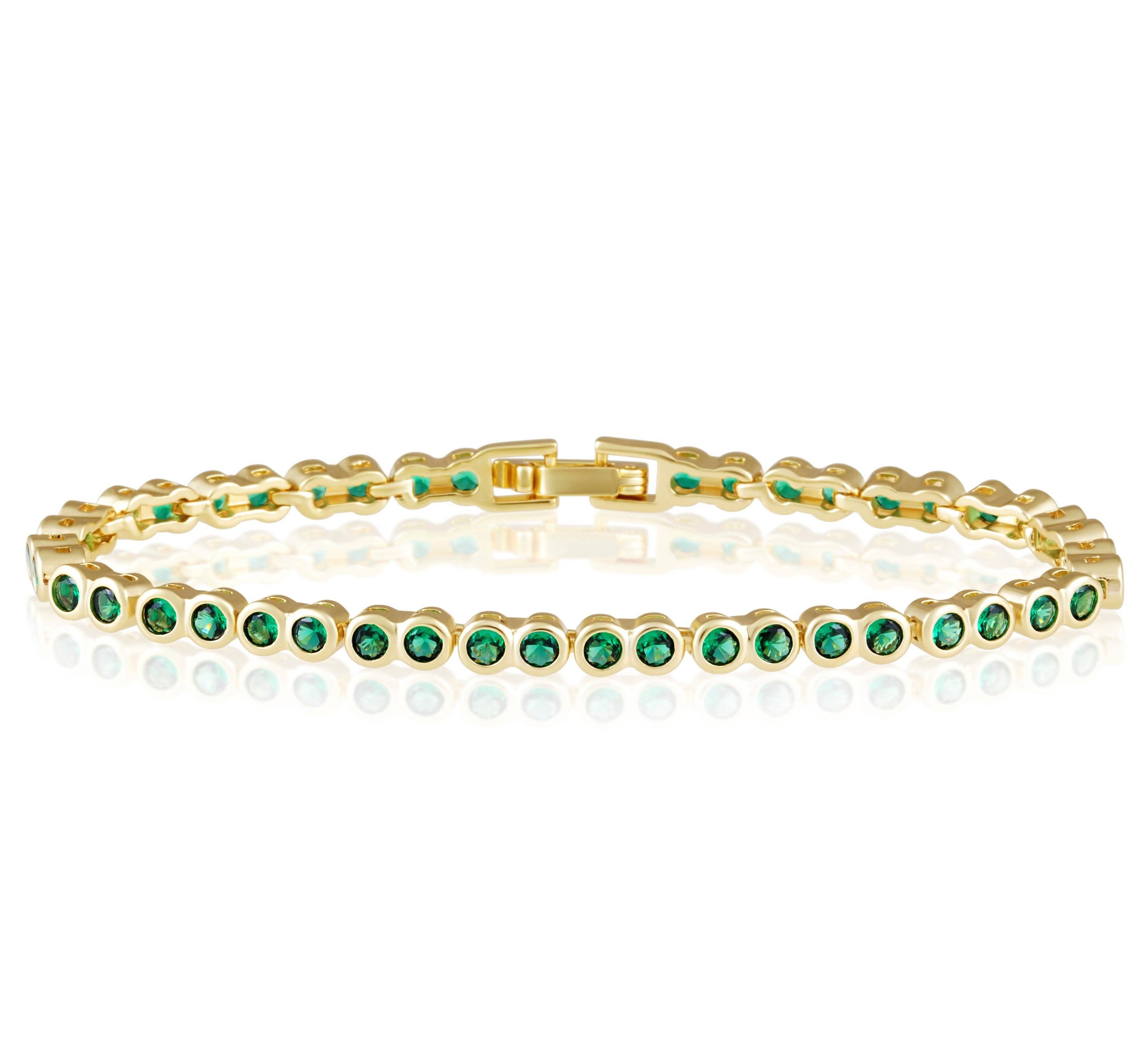 Sahira Jewelry Design - Wholesale Tennis Bracelet - Bezel Tennis Bracelet- Emerald2