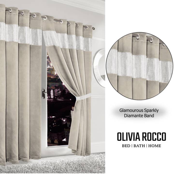 Diamante Natural Blackout Eyelet Curtains for wholesale on Faire2