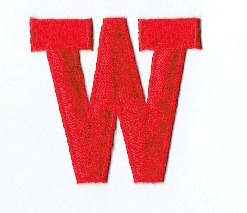 Wholesale Applique - Wholesale Patch - 2” Alphabet Red Letters - Block Style22