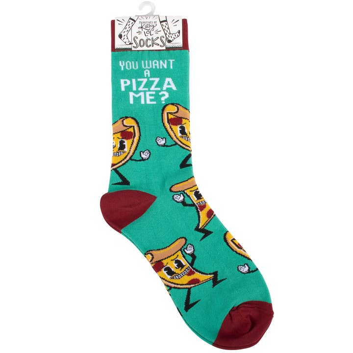 Primitives by Kathy - Wholesale Socks - Unisex - You Want A Pizza Me? Socks3