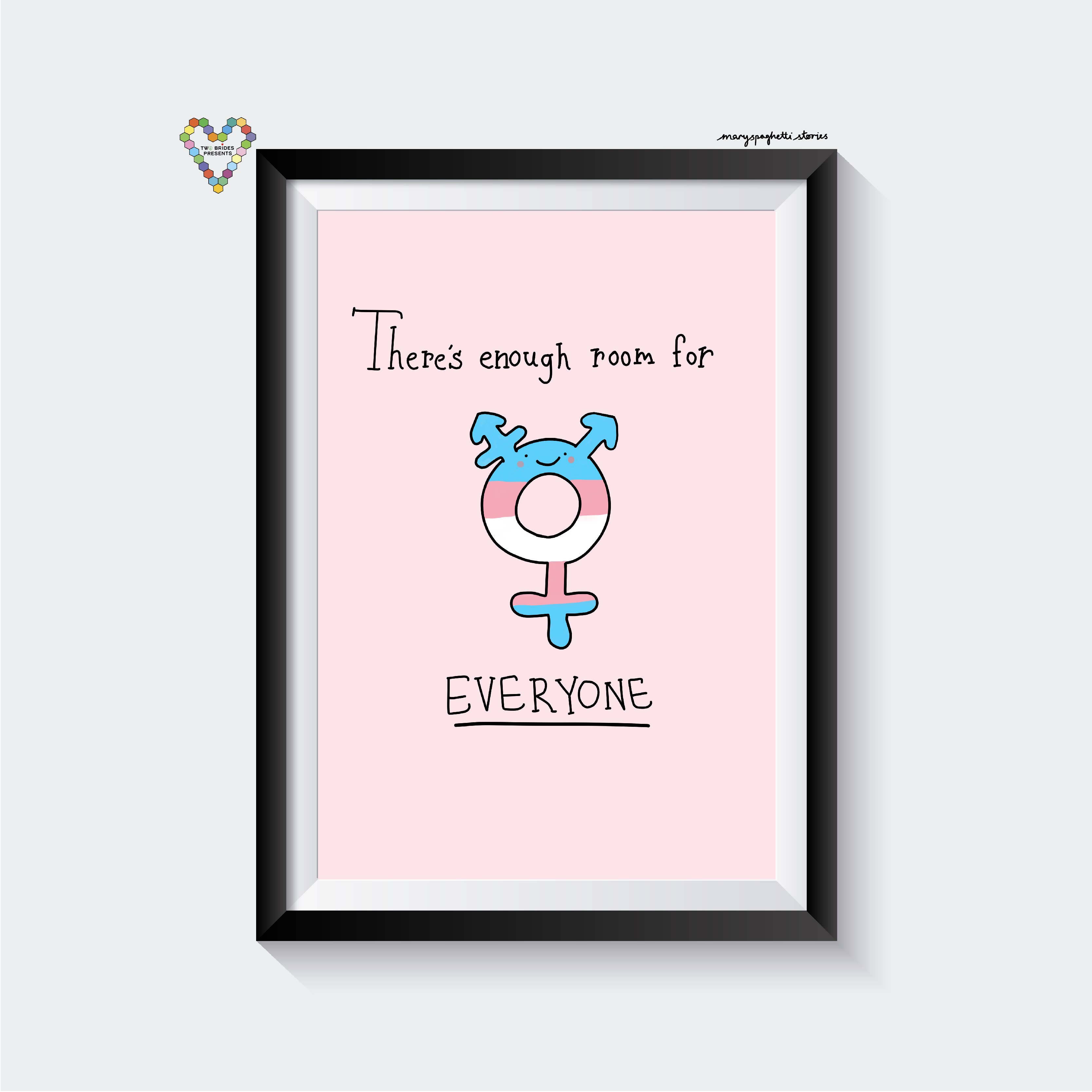 Two Brides Presents - Wholesale Art Print - TRANS LOVE Art Print