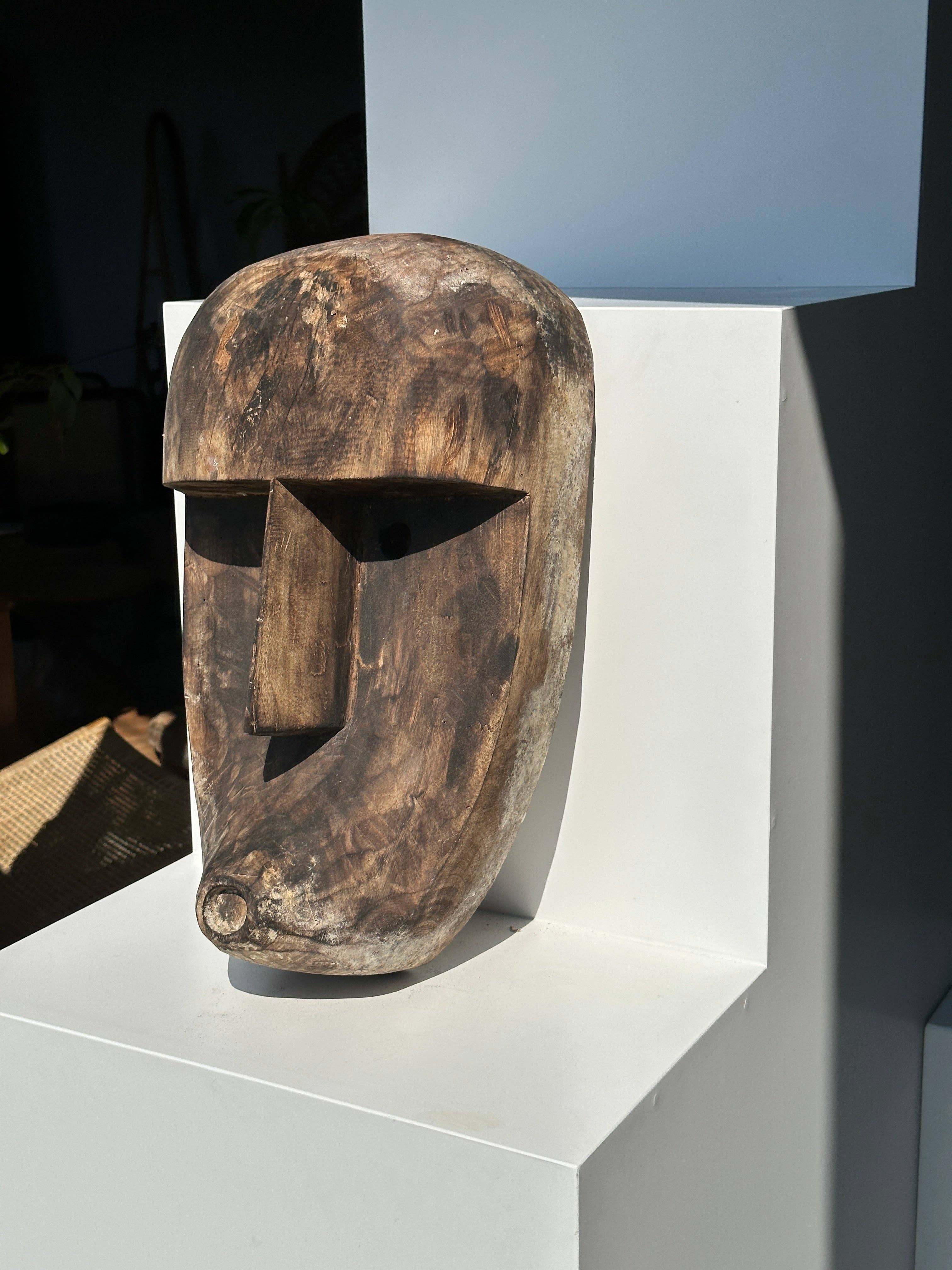 Office Objets – wholesale Skulptur – Stor Timor-mask i patinerat trä, höjd ca 50 cm (3 stycken)3