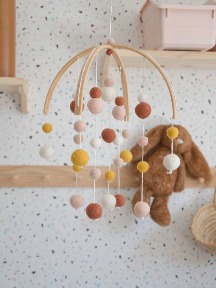 Mobile ochre, rust, white for wholesale by Calmfordreamers