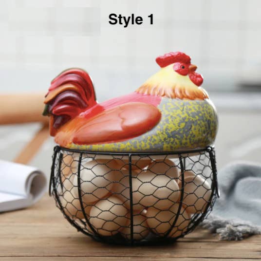 Homerely (We Cover All Import Duties) – Engroshandel Æggebæger/holder – Keramisk æg Opbevaring Basket