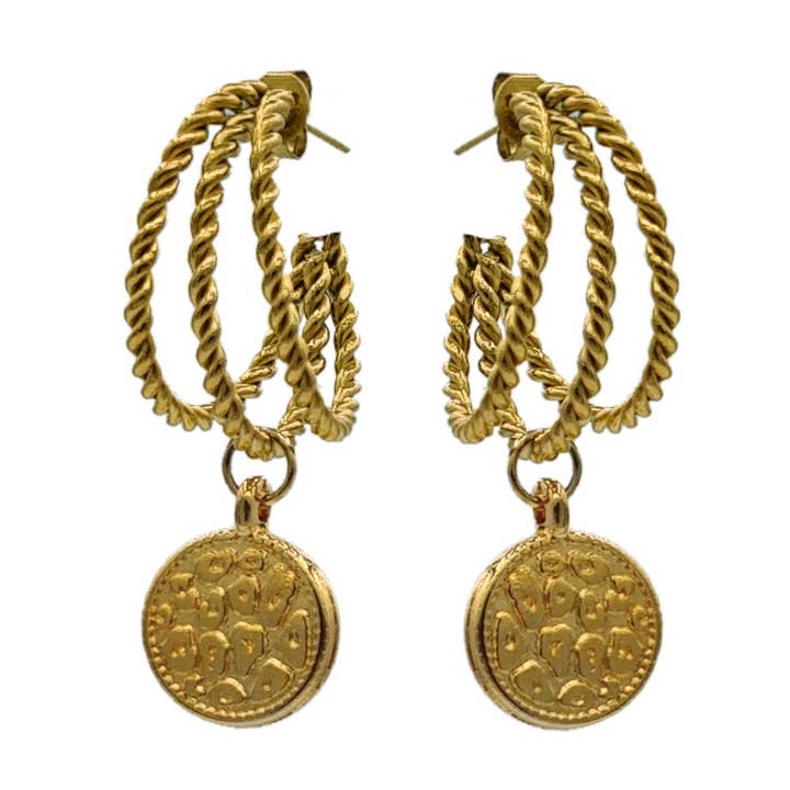 Oorringen Cheetah Gold for engroshandel hos TABOO Sieraden