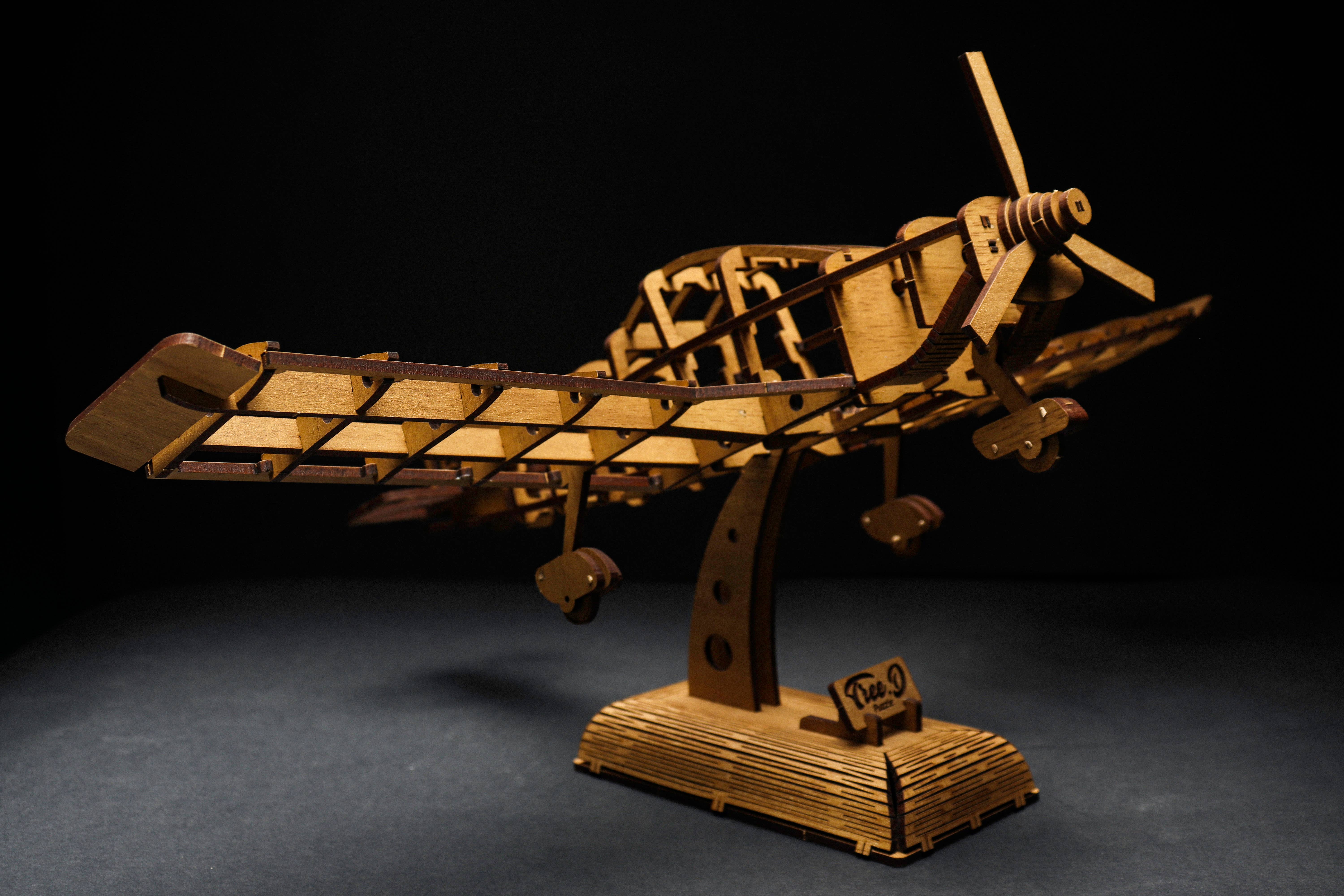 Next Day Shop - Wholesale Puzzle - Adult - Treed-Puzzle Airplane 3D Wooden Puzzle - Airplane Model Kit4