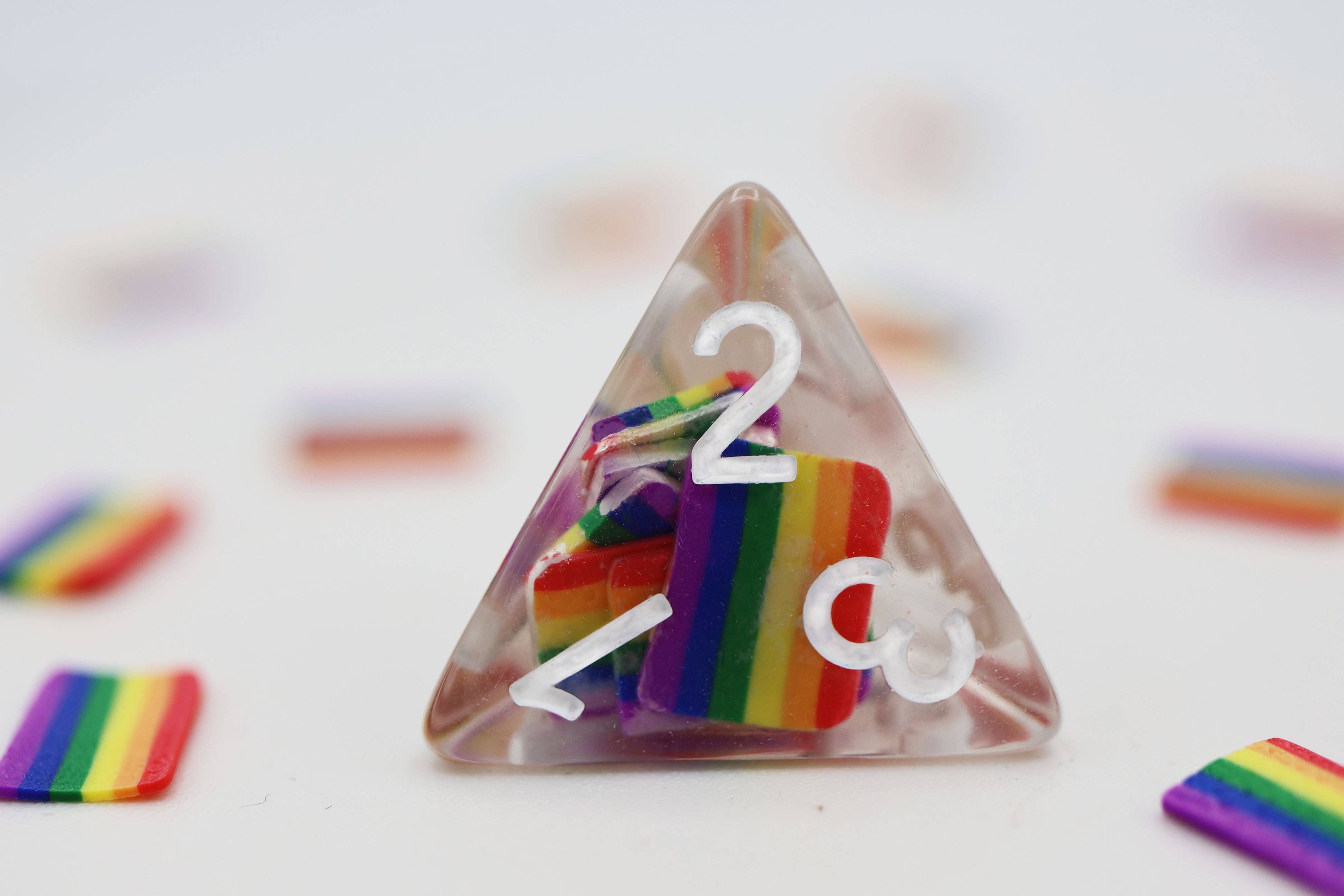Foam Brain Games - Wholesale Dice - Rainbow Flag RPG Dice Set3