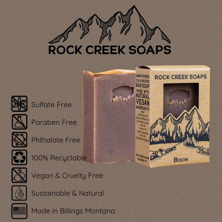 Rock Creek Soaps - Wholesale Bar Soap - Bison Bar Soap | Amber Vanilla & Lavender