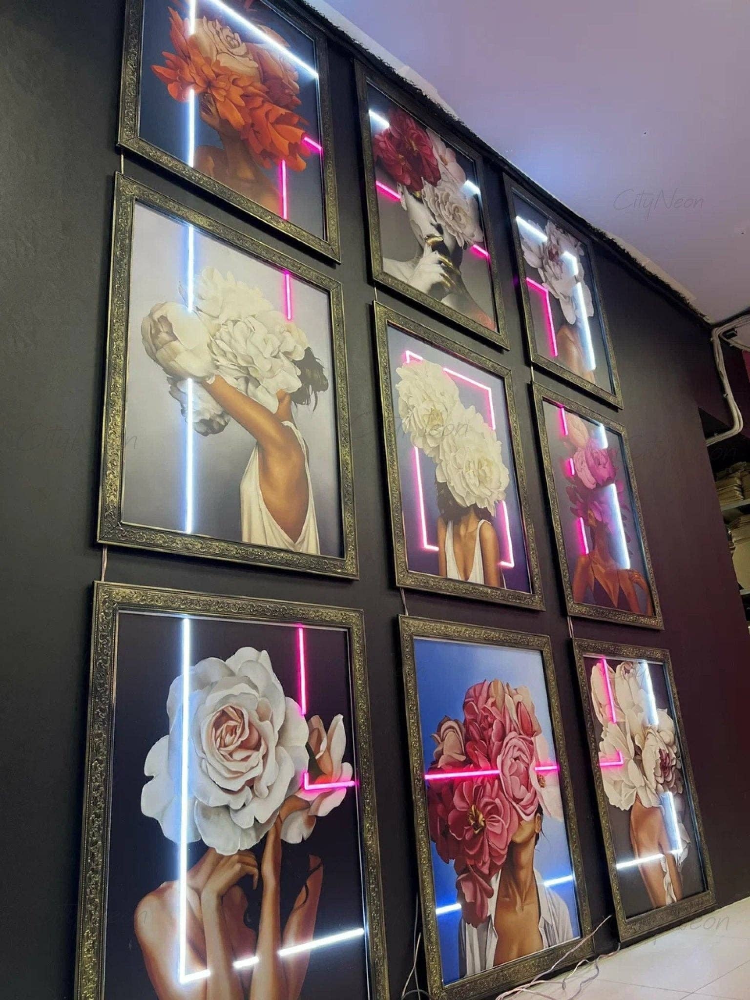 CityNeon - Wholesale Neon Sign - Neon Flower Painting Art - Flower Boutique Decor, Gallery Accent Walls, Statement Wall Arts7