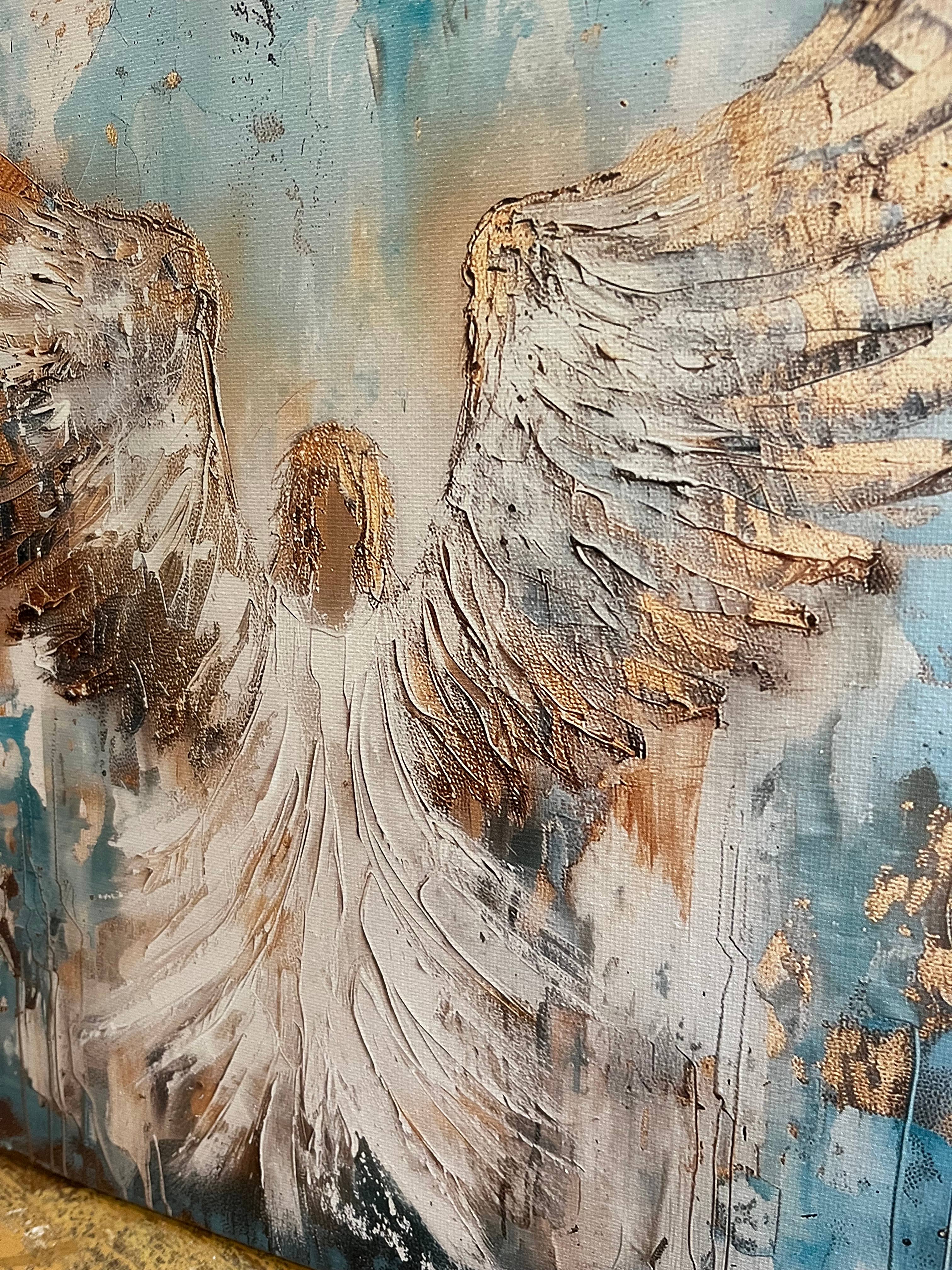 Rustic Nester - Vente Affiche d'art - Impression sur toile d'ange, décoration d'intérieur chrétienne, art spirituel5