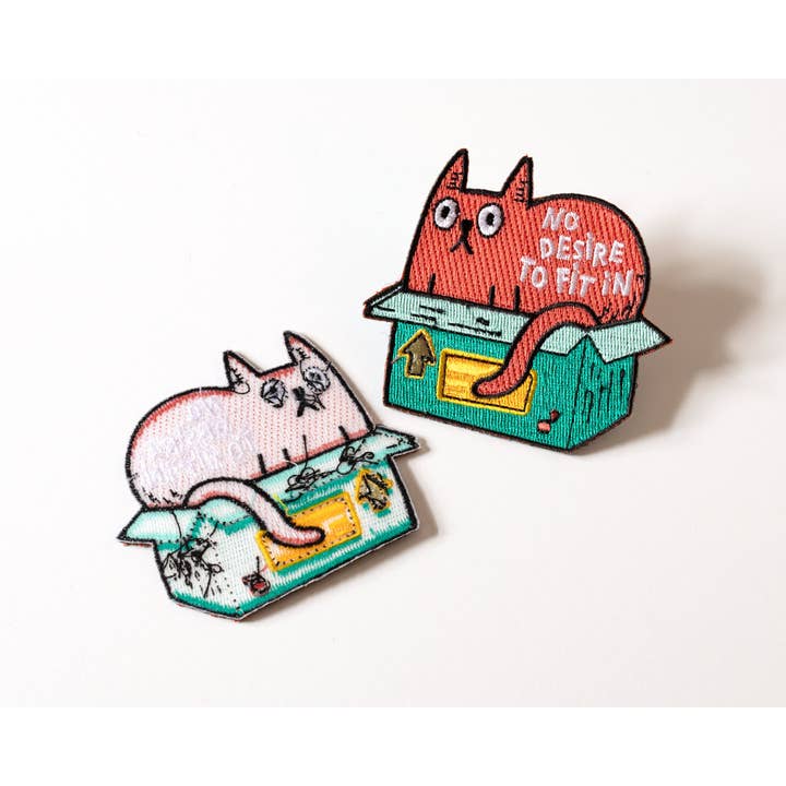 RippleSplash Studio - Wholesale Patch - No Desire to Fit In Cat Iron-On Patch3