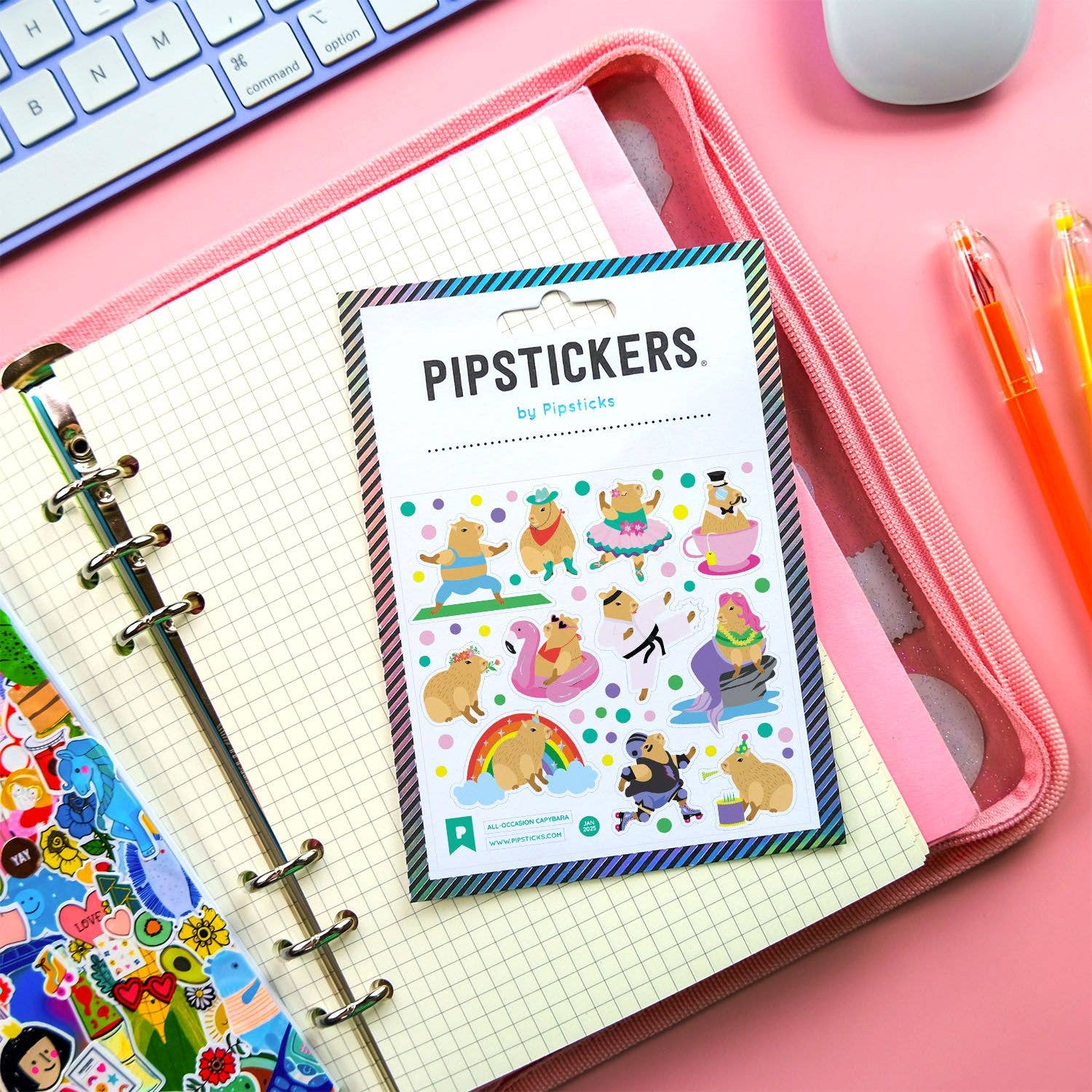 Pipsticks - Vente Autocollant - Capybara pour toutes les occasions2