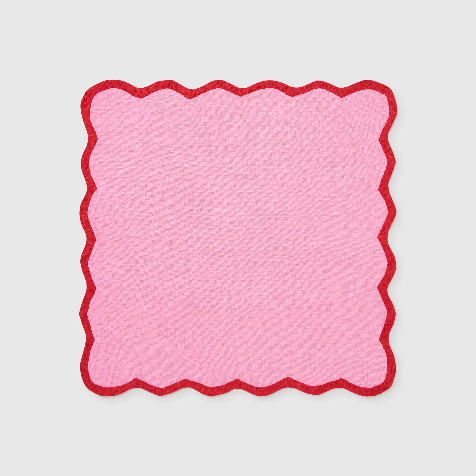 BLUSH PINK SCARLET RED VALENTINA NAPKIN SET for wholesale on Faire