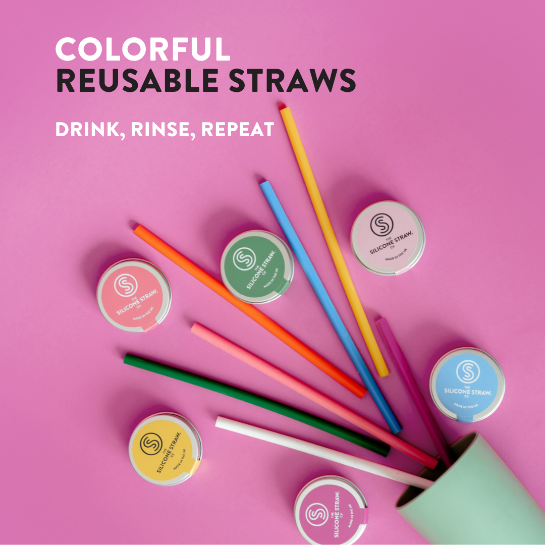 The Silicone Straw Company - Wholesale Drinking Straw - Silicone Straw in a Travel Tin - BEST SELLER9