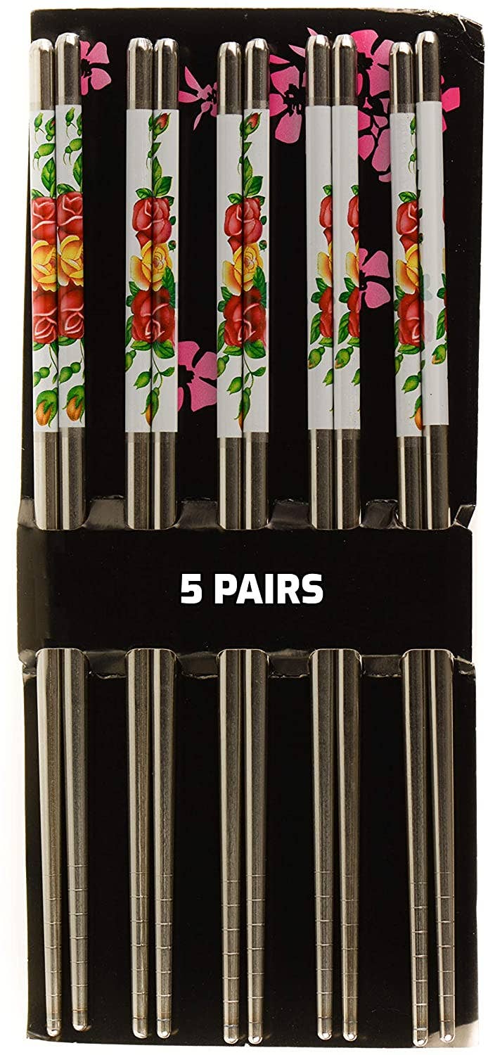 EcoQuality - Wholesale Chopsticks - Premium Reusable Stainless Steel Chopsticks Great for Dinner5