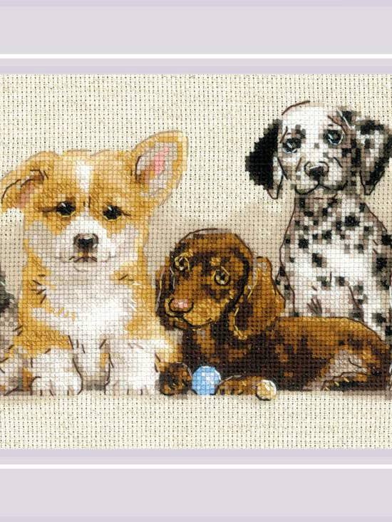 Cross Stitch Kit From Riolis 2221 Puppies for wholesale by RIOLIS
