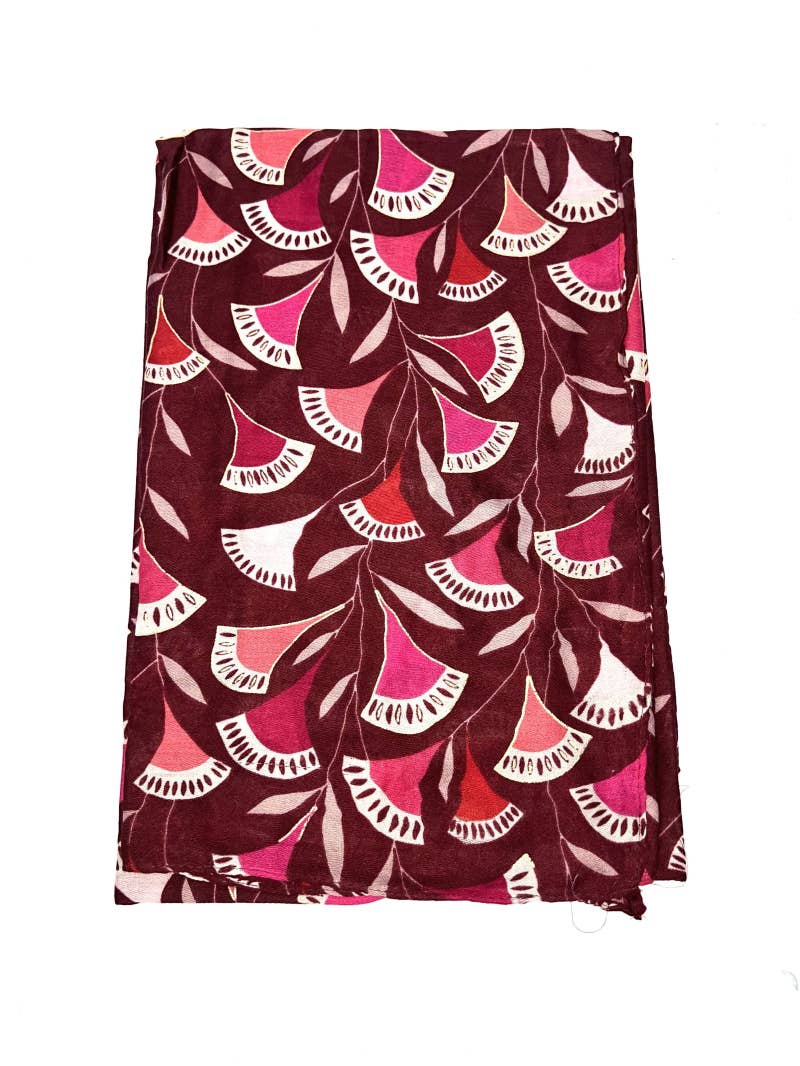 LINETA – Großhandel Kopftuch – Damen – HH-242 Schal mit geometrischem Muster und Goldakzenten3