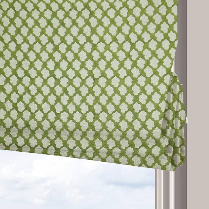 Fabdivine - Wholesale Blinds - Floral Block Print Thick Linen Blinds For Window - Badal5