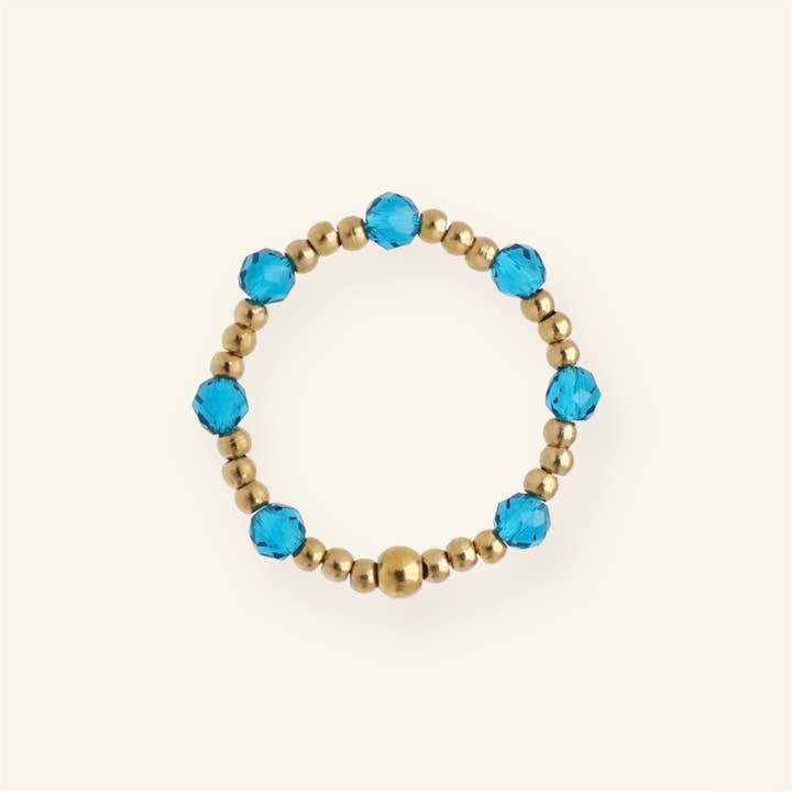 Denim Blue Ring for wholesale by Mable Happiness