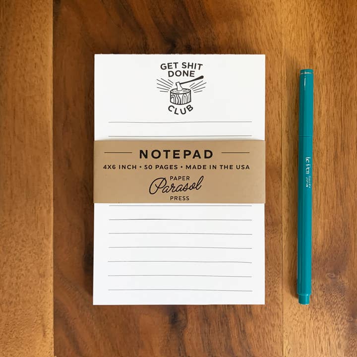 Paper Parasol Press - Wholesale Notepad - Get Shit Done Notepad