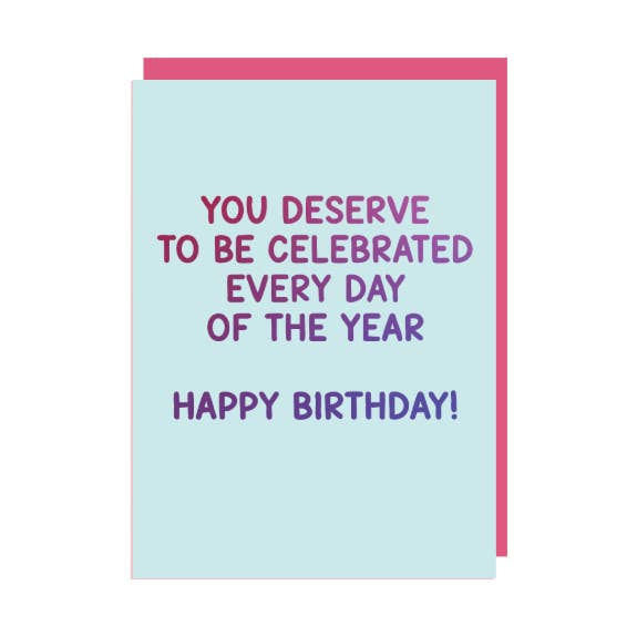 Celebrated Everyday Of The Year HBD Greeting Card for wholesale by Fluffmallow (Custom duties for USA are pre-paid by us)