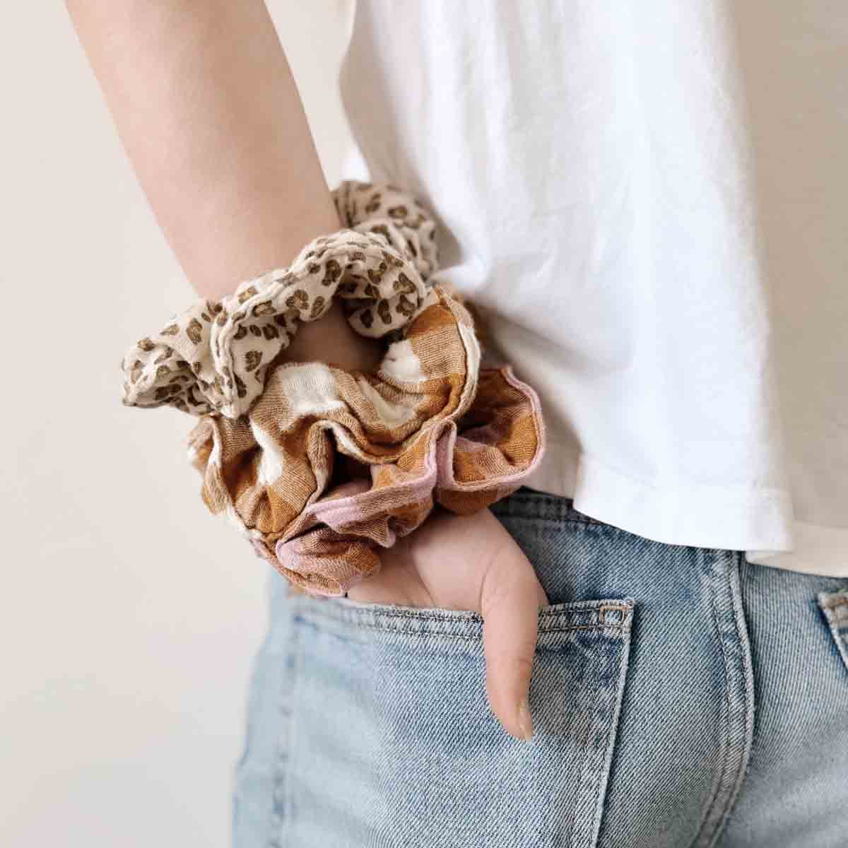 Rose in April - Wholesale Scrunchie - Kids - SCRUNCHIE VICHY CARAMEL6