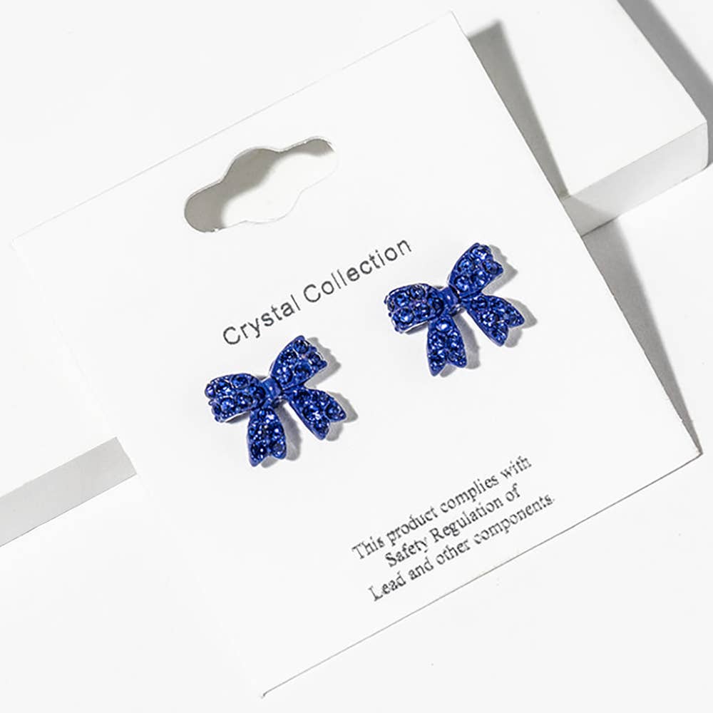 Sensibling Corp. - Vente Clous d'oreille - Boucles d'oreilles clous nœud en strass cristal42