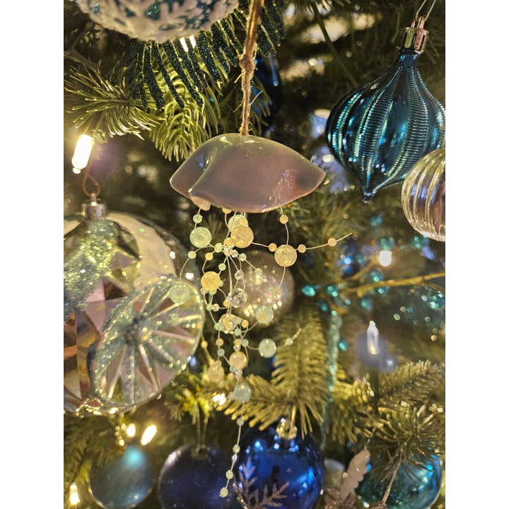 Teal Turtle Studio - Wholesale Ornament - Jellyfish Ceramic Ornament1