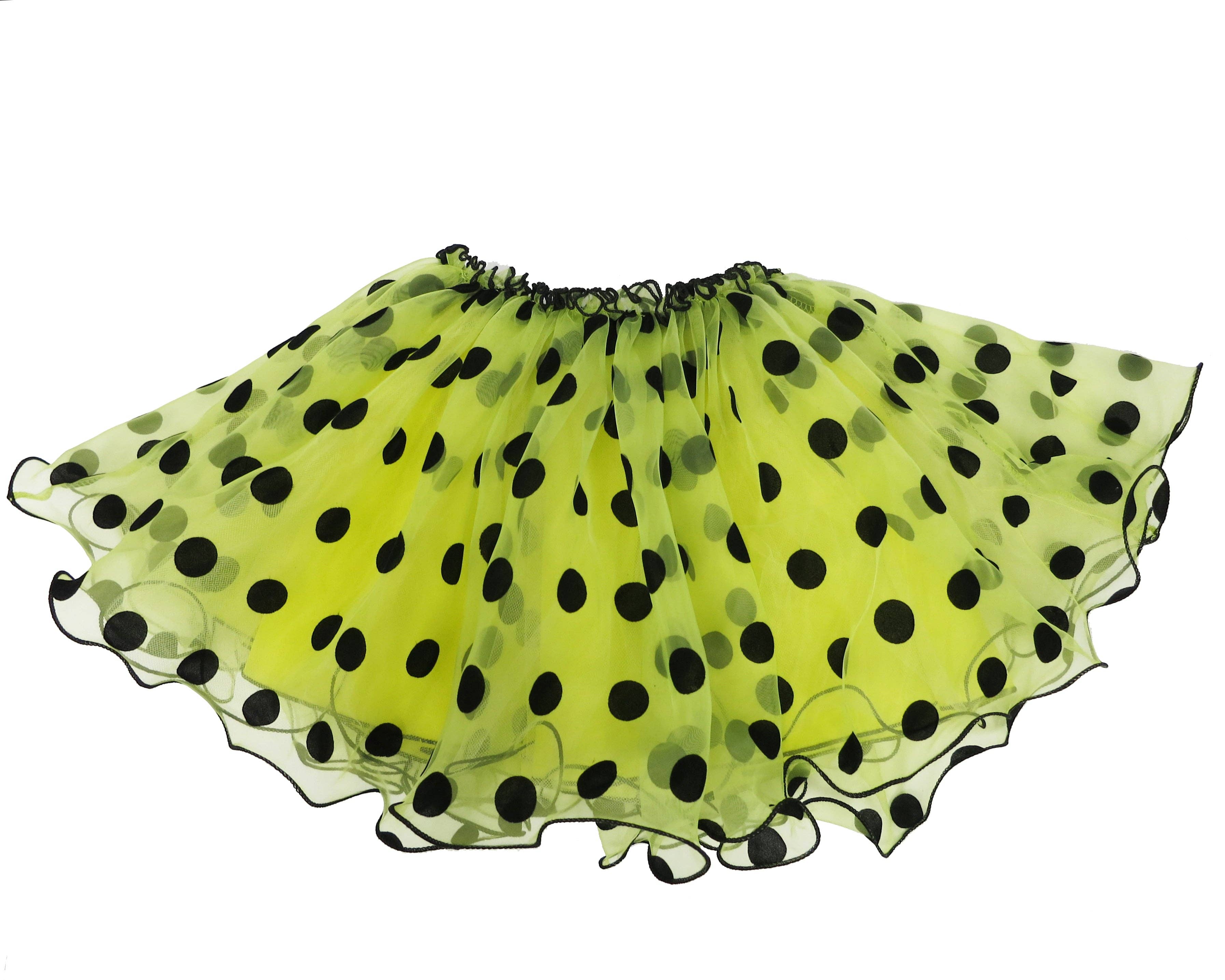 Wenchoice - Wholesale Tutu - Kids - Yellow/Black Polka Dot Bumble Bee Organdy Tutu Skirt0