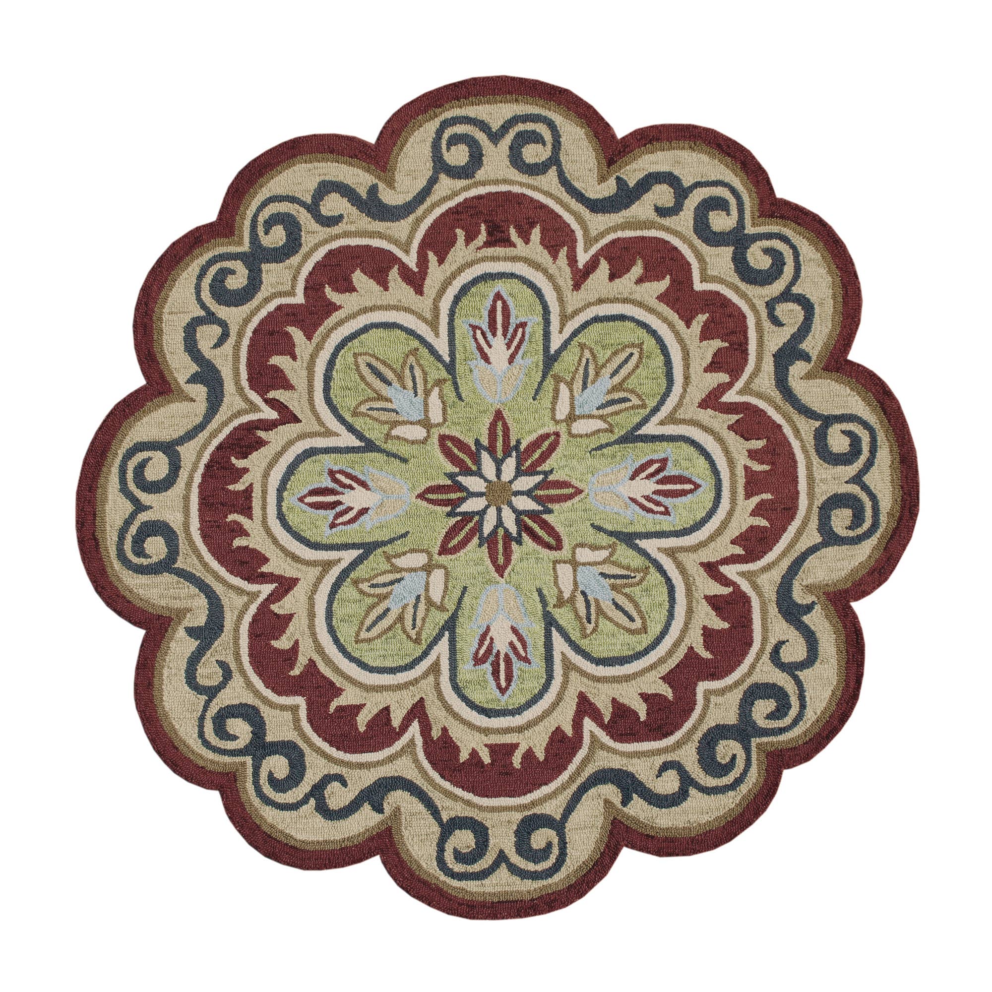 LR Home - Wholesale Area Rug - Nia Classic Scalloped Edge Hand-Tufted Wool Indoor Area Rug41