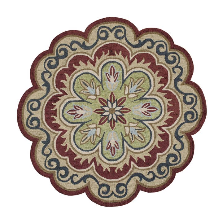 LR Home - Wholesale Area Rug - Nia Classic Scalloped Edge Hand-Tufted Wool Indoor Area Rug41