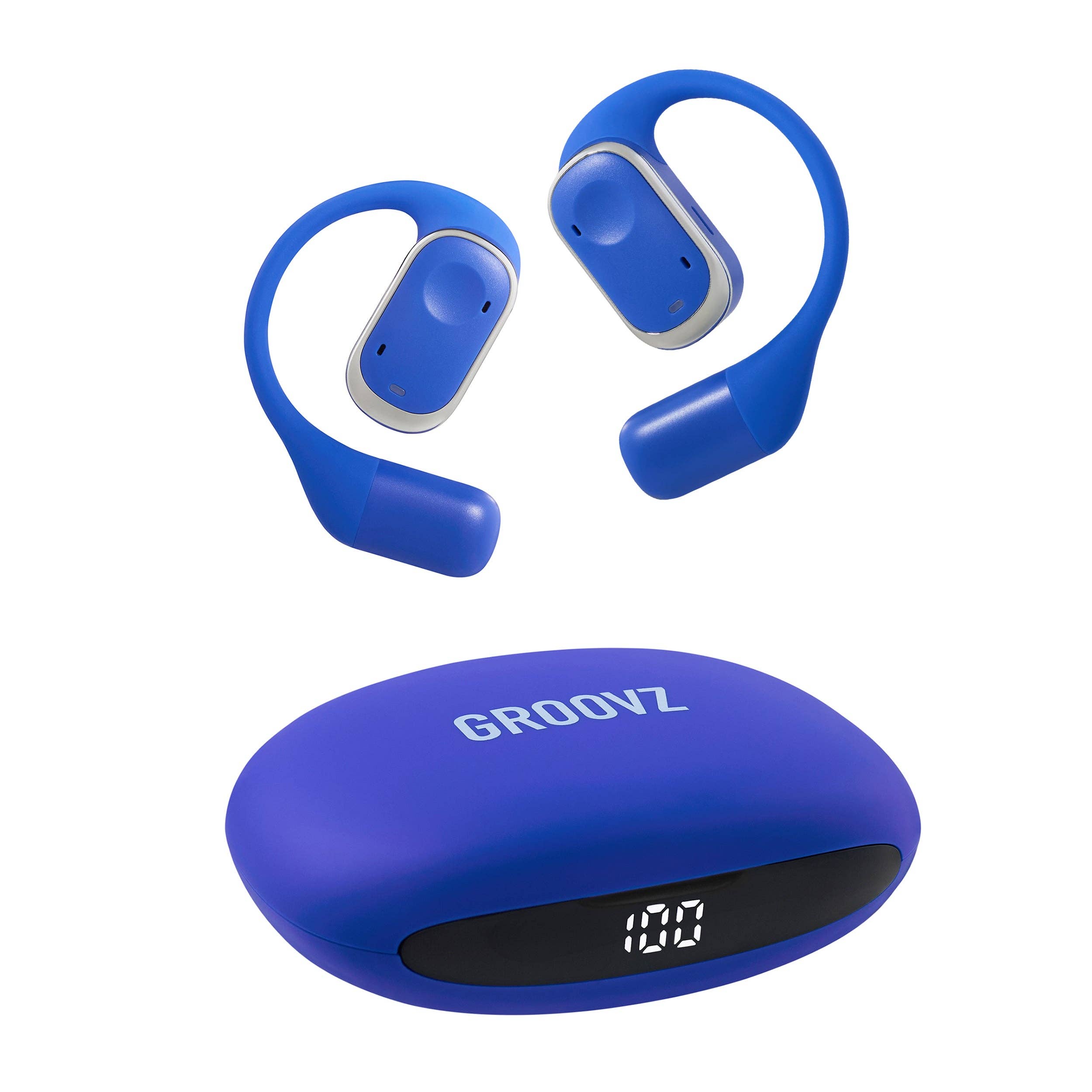Groovz Audio – wholesale Headphones – Groovz Open-Ear True Wireless Headphones with Smart Battery Display3