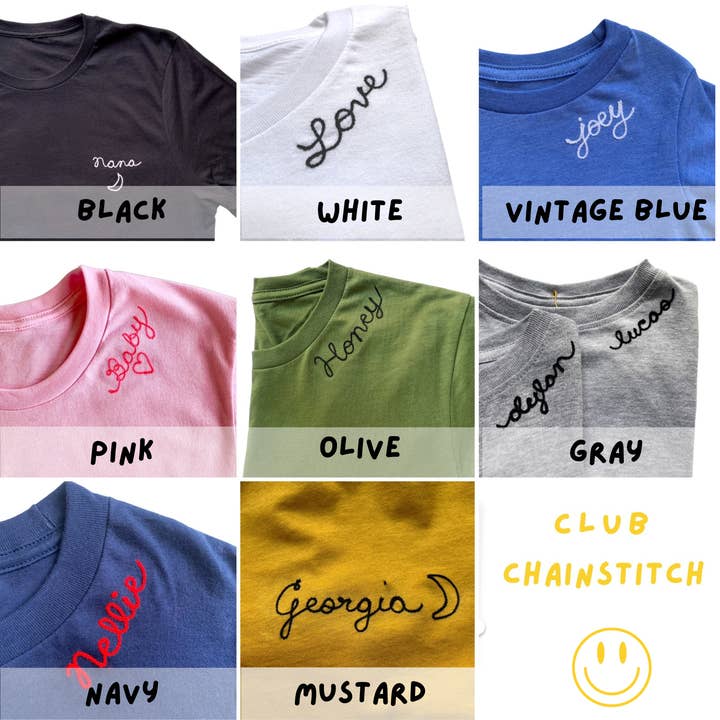 Club Chainstitch - Wholesale T-Shirt - Women's - ADULT Custom T Shirt with Personalized Embroidery1