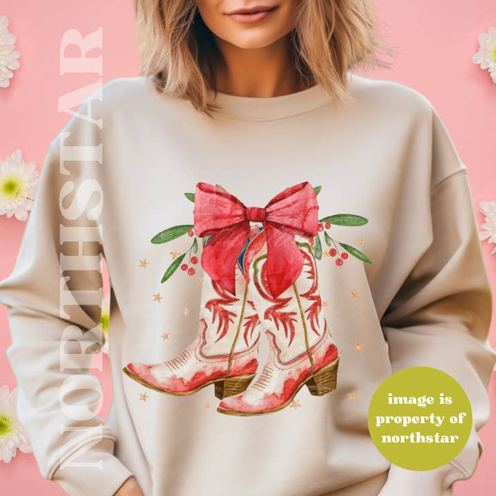 Bottes de Noël avec nœud rouge - Plusieurs couleurs pour la vente par Northstar