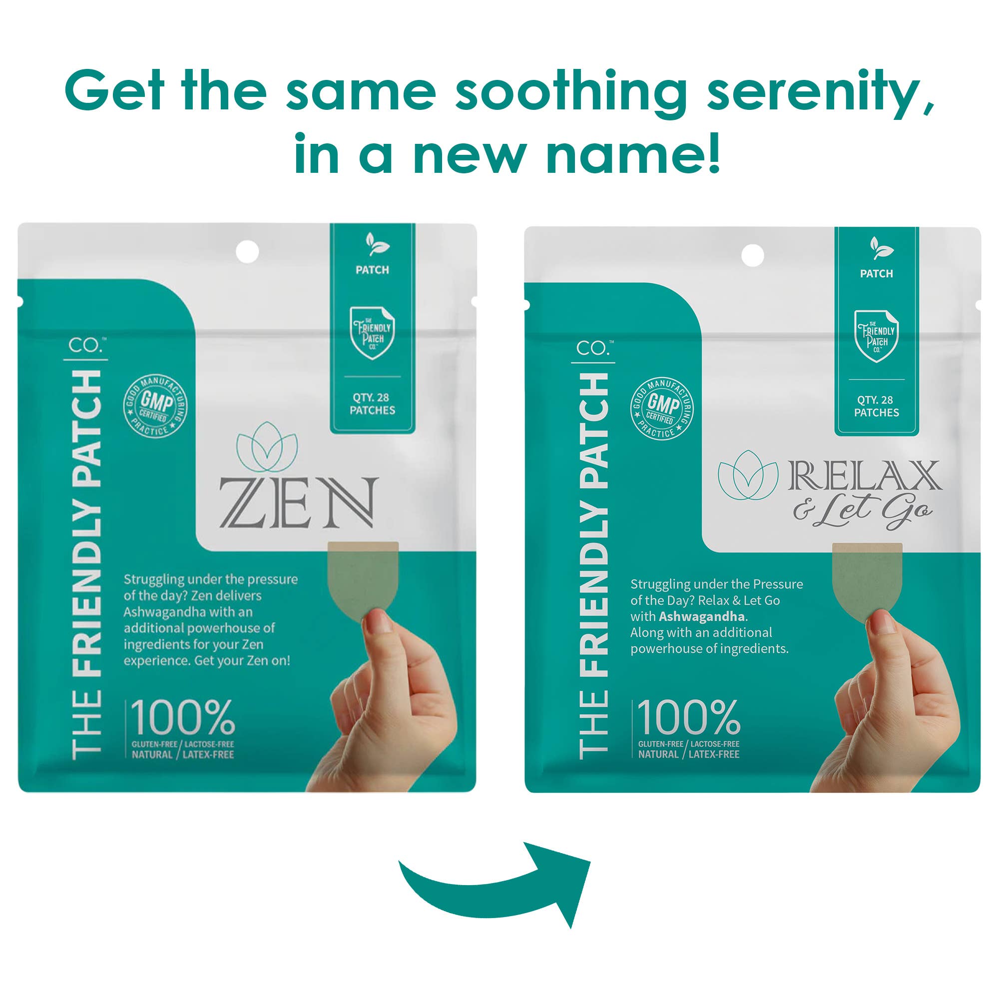 Friendly Patch CO - Wholesale Oral Supplement/Vitamin - Stress Patch Relax & Let Go Ashwagandha Gaba 28 Patches1