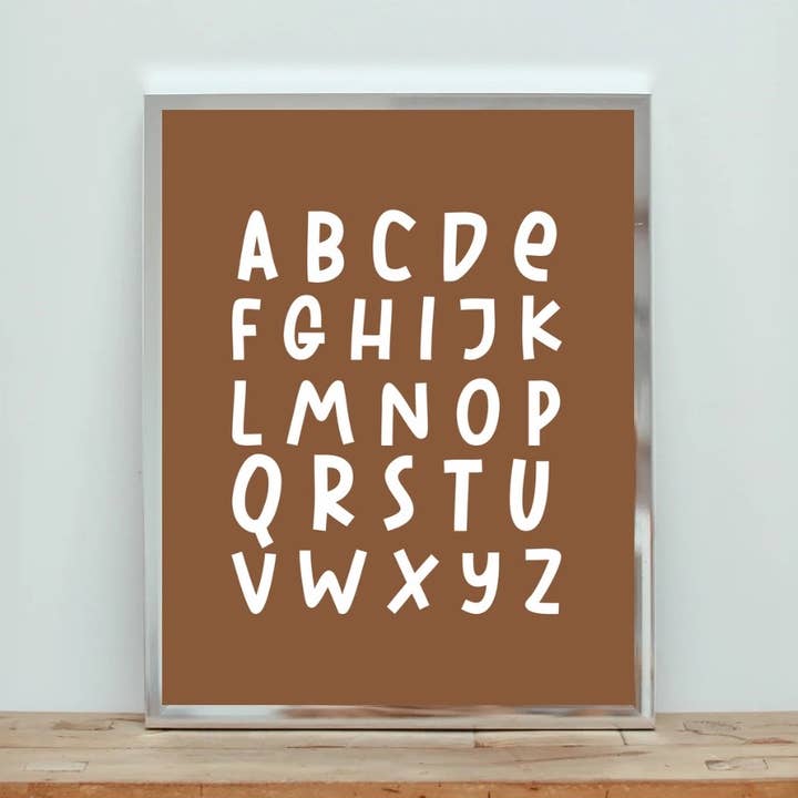 Alphabet Art Print for wholesale by Under This Moon Designs