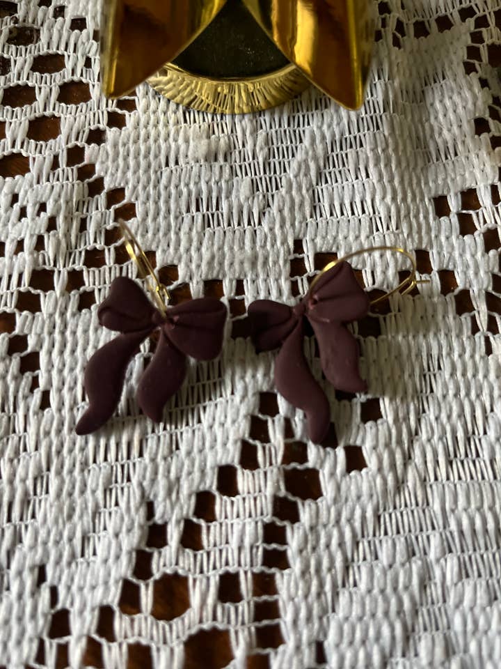 fina enkla julrosettörhängen för wholesale av Terra Made