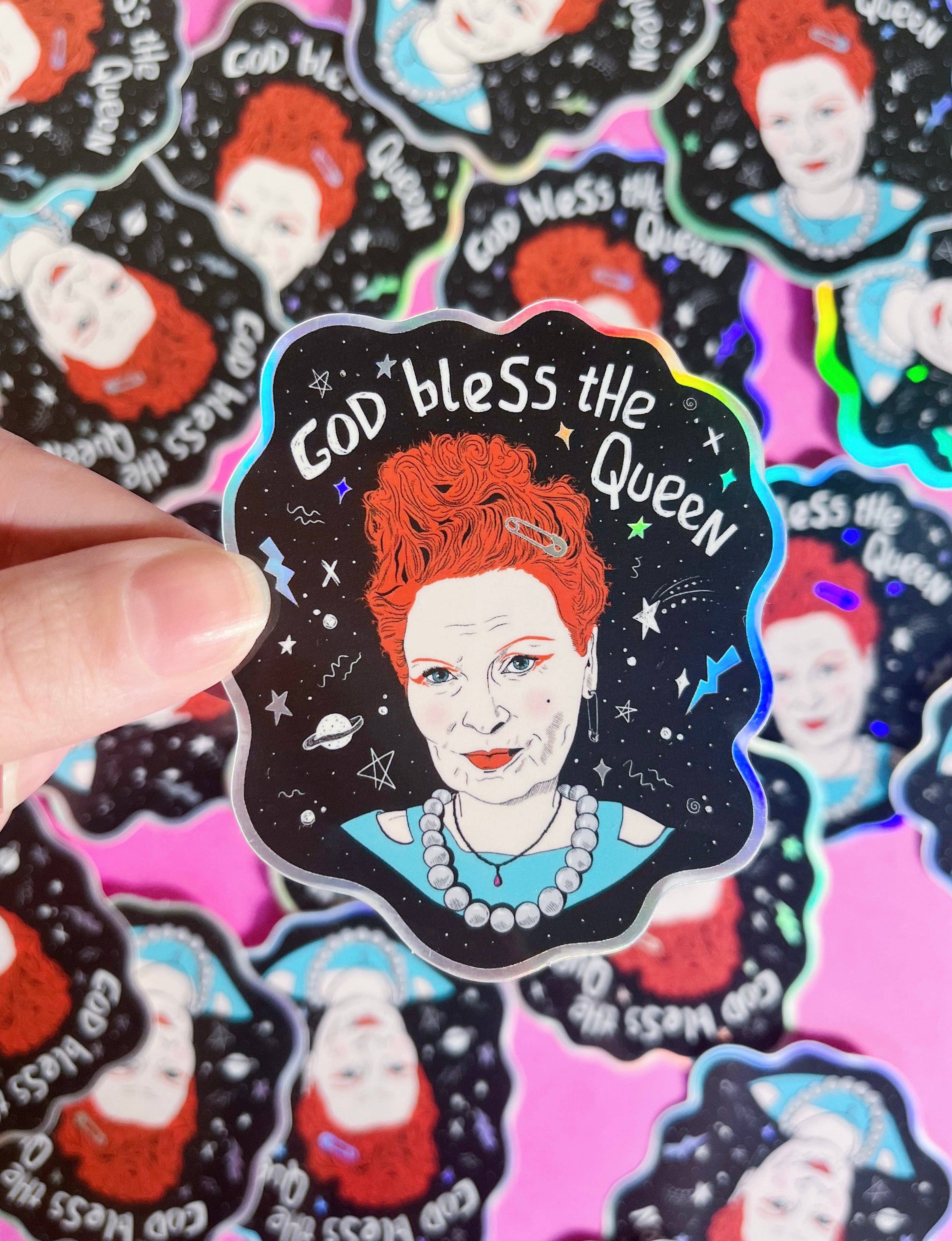 Cor Blimey - Wholesale Sticker - QUEEN VIV VINYL STICKER1