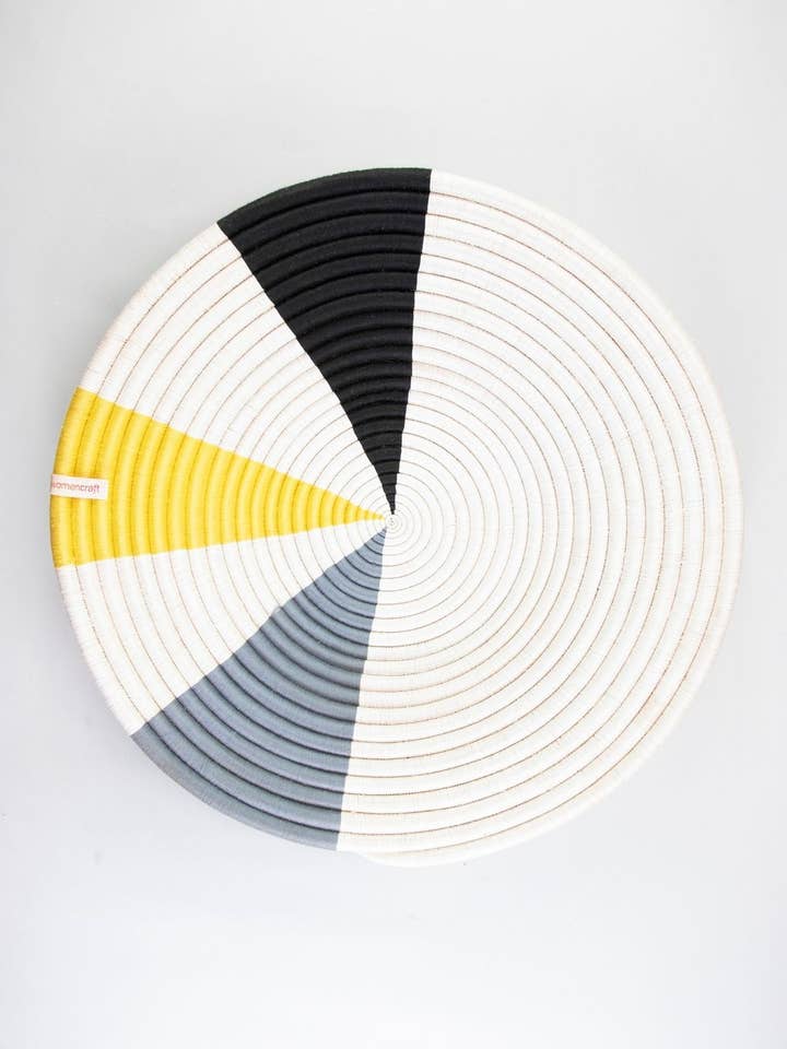Wall Hanging Made51 | Wedge Design | Gray/Yellow/Black for wholesale by WomenCraft