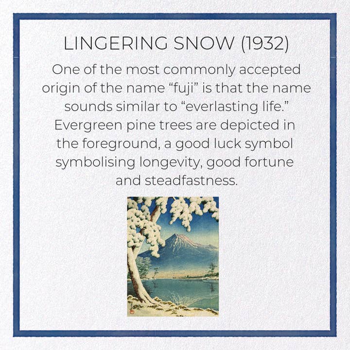 Ezen Trade - Wholesale Christmas Card - LINGERING SNOW (1932): Japanese Greeting Card3