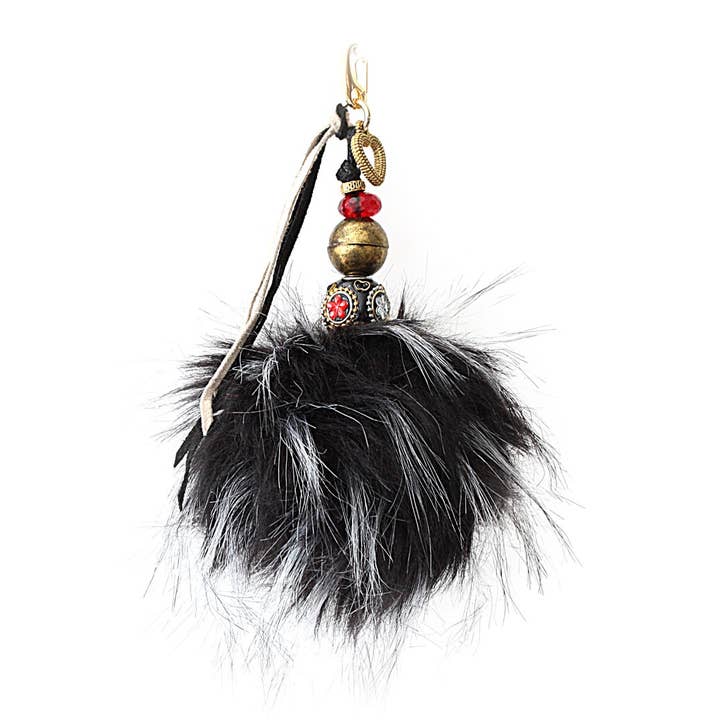 Pompón clásico negro para venta al por mayor de Yebisah