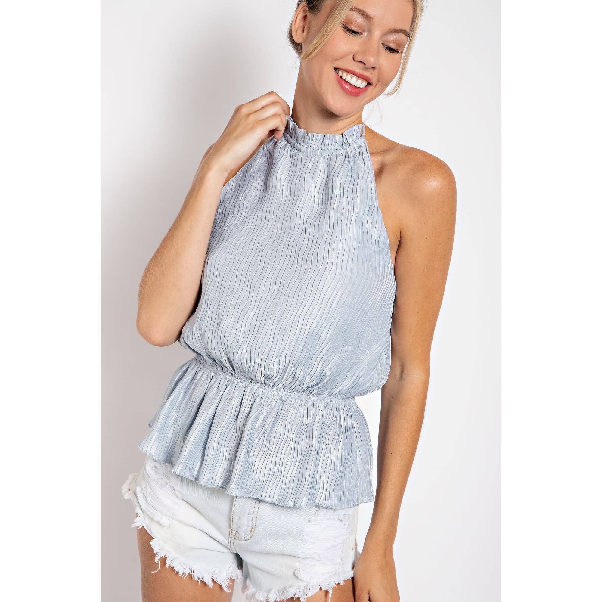 L Love – wholesale Blouse – Women’s – OPEN BACK HALTER TOP1