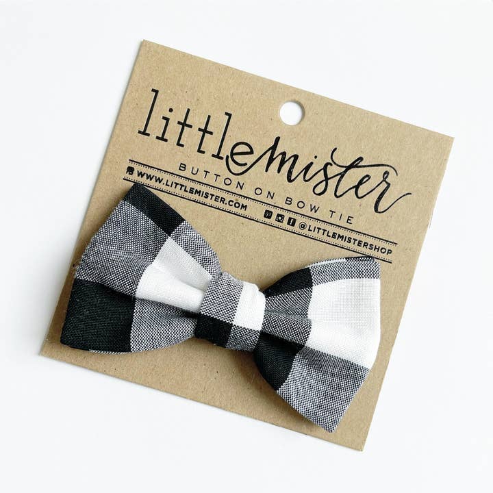 Little Mister – wholesale Flugor – Barn – Black Check Baby Småbarn & pojke fluga