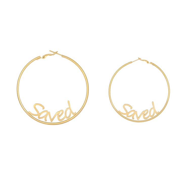 Adé & Grace - Wholesale Hoop Earrings - "Saved" Oversized Hoop Earrings2