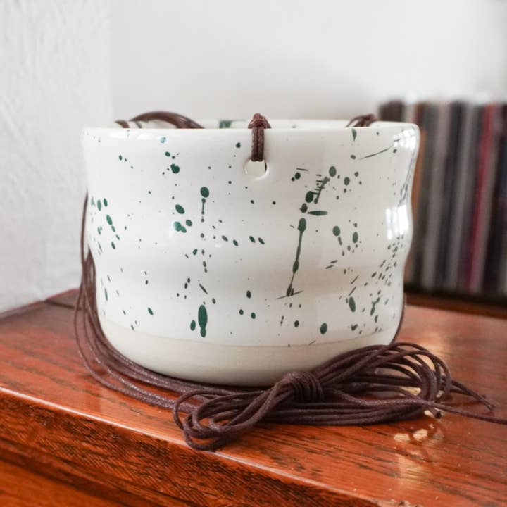 Shelby Page Ceramics - Wholesale Hanging Planter - Wavy Hanging Planter - All Glazes4